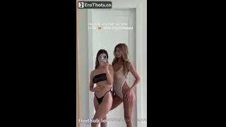 Natalie Roush &amp; Hayley Maxfield Mirror selfie Tits