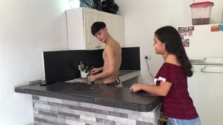AMATEUR HOMEMADE SEX WITH MY BRUNETTE NEIGHBOR, SHE TOLD ME THAT SHE WANTED ME TO KISS HER BEAUTIFUL