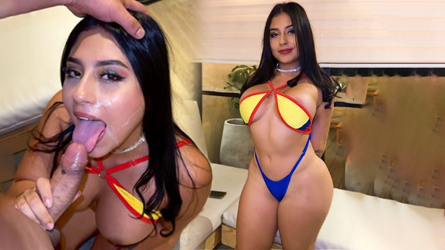 Colombian Celebrating the Copa América Big Cumshot on Face and Hard sex.PinUp