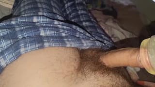 Guy Jerking off with Toy