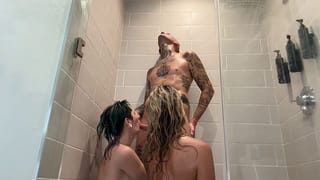 Fit Couple Threesome Fuck Emo Girl in the Shower - DevinRubbedRaw - the Mandy FoXXX - Bradley C