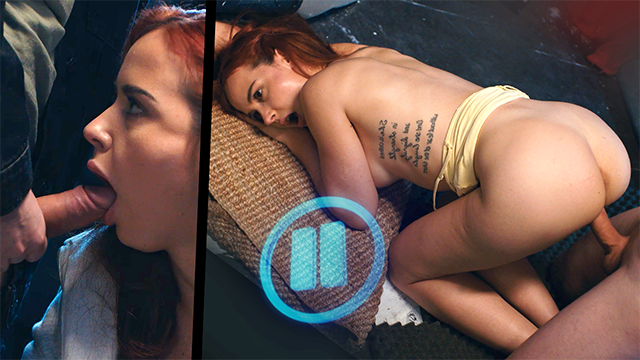 Redhead Babe Norah Juliette Pranked - Freeze Fetish Time Stop Porn