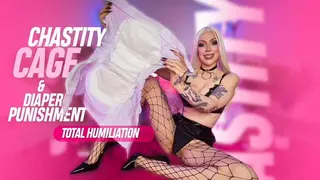 Chastity Cage & Diaper Punishment - Total Humiliation - Taboo - Step-Mommy JOI - ABDL - Louboutin Heels - Fishnets - Blonde Gooddess - MILF .- Femdom