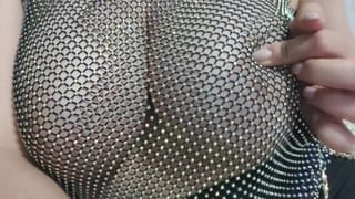 Transparent Top, you can see my Big Boobs