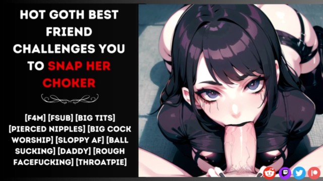[F4M] Hot Goth best Friend Challenges you to Snap her Choker (NSFW AUDIO) 🖤