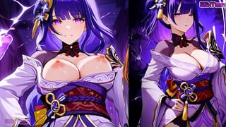 Genshin Impact Hentai - 原神 - 雷电将军 Raiden Shogun Hentai Blow Job Hentai