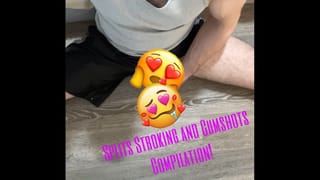 Splits Stroking and Cumshots Compilation!