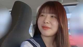 Female Announcer Aspirant Kasumi-chan①Licking Blowjob and Nipple Licking Handjob in the Car.