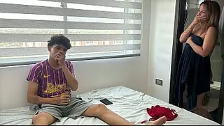 Innocent Prank porn video – My innocent stepson sees my panties and gets the urge to masturbate with them.
