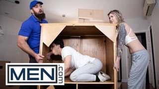 MEN - Nicki Hunter Catches her Boyfriend Enzo Muller Sucking off Chuck Hunter and Promptly Joins
