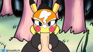 Pikachu Blowjob Cum (Pokemon Parody)