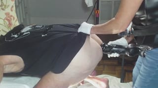 Submissive Husband-Pegged with Fat Knot Dick