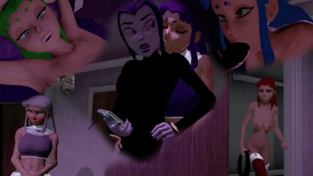 Raven vs Starfire Emoticlones (Futa x Female)