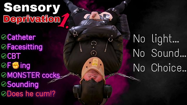 Training zero Femdom an Evening Sensory Deprivation Bondage for my Slave! Anal Fisting Orgasm