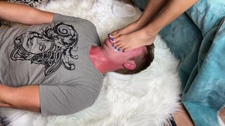 Extreme Foot Smother Mouth Taped and Tied to Smell Asian Feet