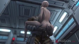 Sci-fi. Alien Monster Fucks a Girl in the Mars Base Camp