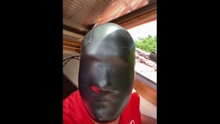 Latex Mask with LaserCut Microperforation from Simon-O without Open Eyes and Nose