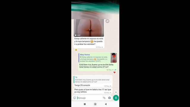 LA VECINA LATINA MARY SE PUSO MUY CALIENTE Y ME MANDA FOTOS