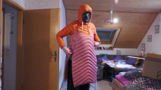 Latex Mask with Bogner Shirt and Varg Bondagej down Jacket