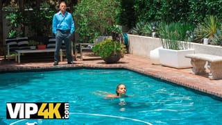 DADDY4K. Nymph Enjoys Taboo Sex with BFs Dad on Hot Summer Day