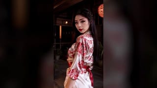 Emiko Enjoys Traditional Silks