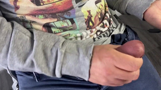 Getting Hard at the Office. didn't mean to Cum.