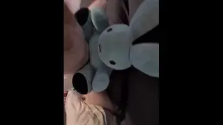 Humping Plush Bunny until i Cum Hard on it