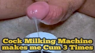 Multiple Orgasms with Penis Milking Machine