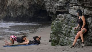 Playing with myself Watching HOT Couple FUCK on the Beach