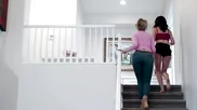 Lesbian experience of the Italian beauty and Latina roommate
