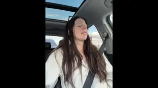Wintery Tim Horton's Drive thru Visit with my Pornhub Vibrator!!
