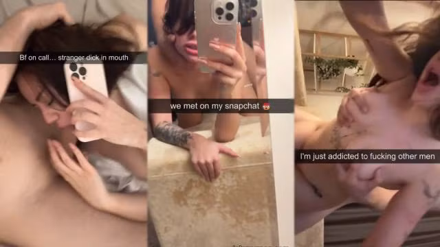 Cheating College GF on Phone with BF Sucks Dick and Gets Fucked Rough