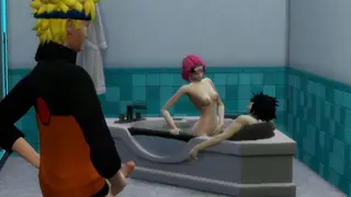 Naruto Spying on Sakura having Sex with Sasuke - Fucking Husband from the Front