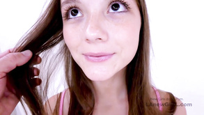 Petite cute teenage teases big knob and rides it