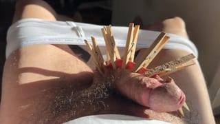 Clothespin on Genitals, Ejaculated Prematurely - Pornhub Gay