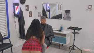 Big Booty Asian Barber gives Full Service B4 Client's Girl Busts Them! @9inedoesitall @frecklemonade