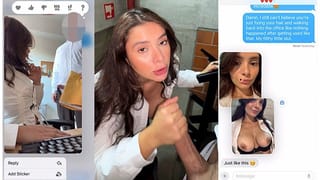 CUCKOLD TEXTS: Blowjob in the Office Emergency Stairwell