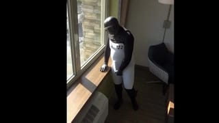 Cumming inside Wetsuit Watching Construction Workers outside Hotel - Pornhub Gay
