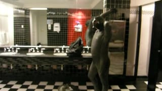 Thief changes into Fully Lubed Rubber Gear in Public Washroom - Pornhub Gay