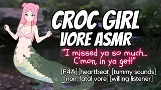 [audio Only] Croc Girl Swallows You! non Fatal Vore ASMR Roleplay