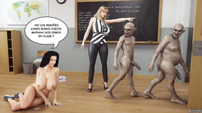 Denise and students - cartoon fantasy porn