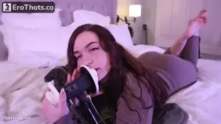 rose asmr bed earlicking