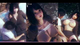 [hentai Game Honey Select 2]Have Sex with Big Tits Office worker.3DCG Erotic Anime Video.