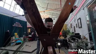 Daddy Flogs Younger Slave on St Andrew's Cross PREVIEW - Pornhub Gay
