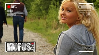 VINTAGE MOFOS - Hot Blonde Jenna Lovely goes for a Run, Ends up Flashing her Tits to a Stranger
