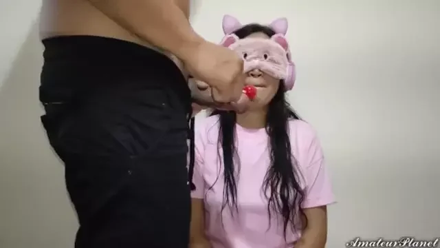 Innocent Girl is Addicted to Sucks and I Trick Her to Put My Cock in Her Mouth