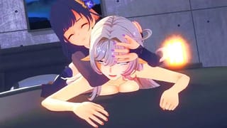 Alice x Raiden Shogun Futa Hentai - Genshin Impact