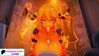 HOTTEST LAVA GIRL POV FUCK IN THE HOUSE - BIG BOOBS ANIMATED 690FPS