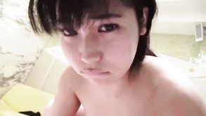 Plump Japanese girl with dark areolas gets pleased with hardcore fuck