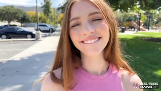 Real Teens - Sexy Brunette Teen Myra Moans Fucks best from behind in her Porn Debut